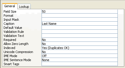 Field Properties