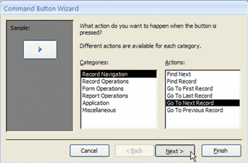 Command Button Wizard