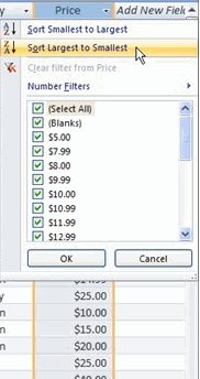 Largest to Smallest Sort