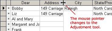  Column Width