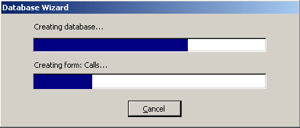 Database Wizard Dialog Box