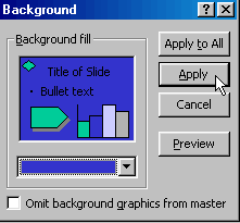 Background dialog box