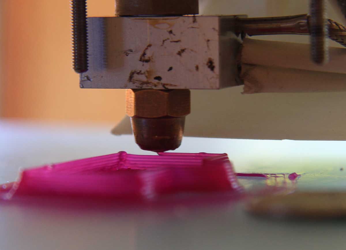 A 3D printer nozzle
