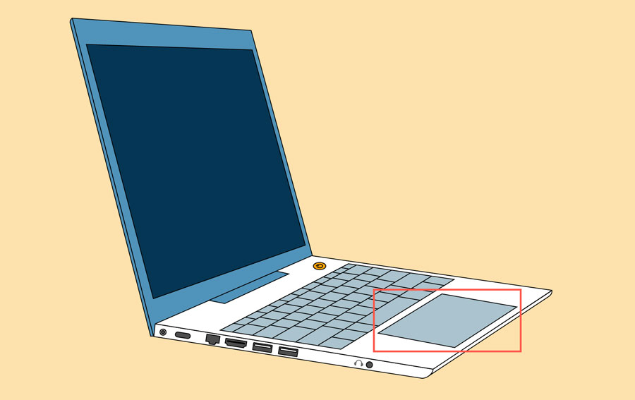 a laptop touchpad