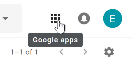 Google apps button