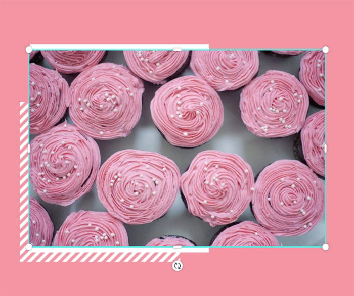 screenshot of cupcakes photo without resizing