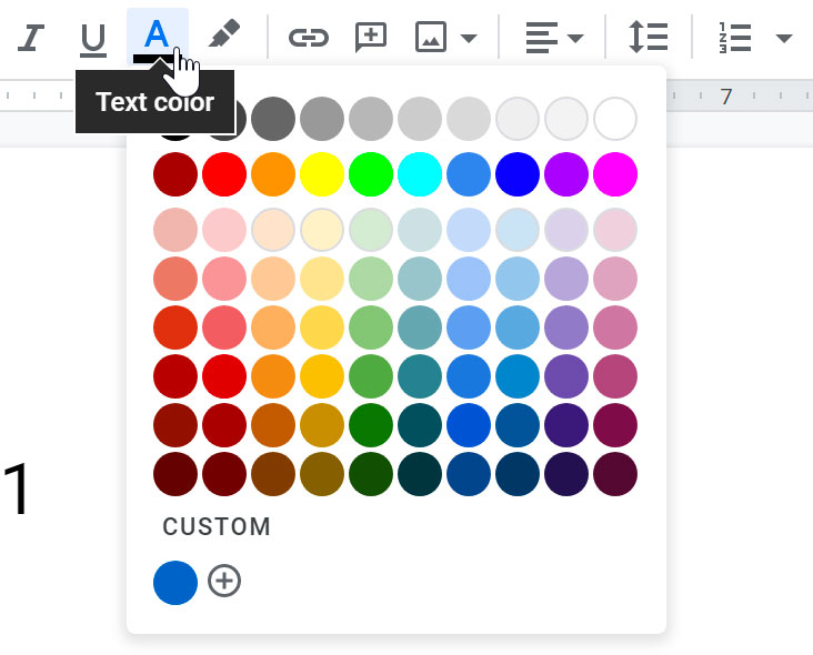 clicking text color