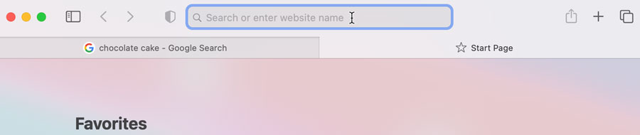 using a shortcut to add a Safari Tab