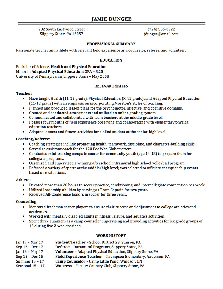 a combined functional and chronological resume