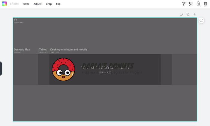 screenshot of YouTube template in Canva