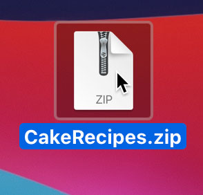 Opening a zip file in Mac OS