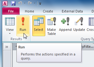 The Run Query command