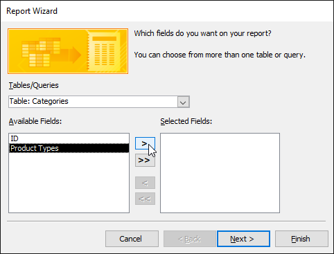 Adding fields to a report