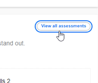 clicking view all assessments button