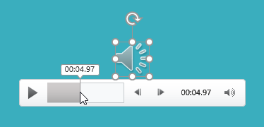 Selecting the desired location in the audio file