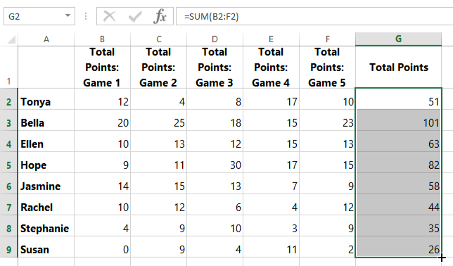 screenshot of excel 2013