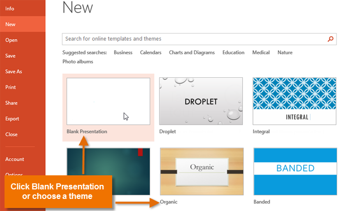 Screenshot of PowerPoint 2013