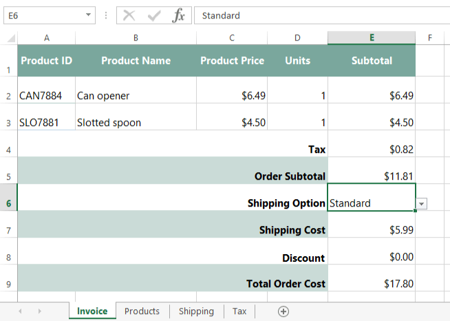 screenshot of excel 2013