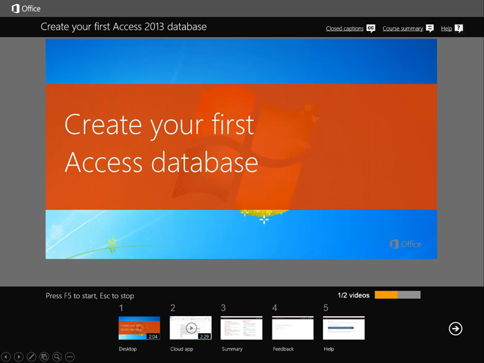 Screenshot of Access 2013