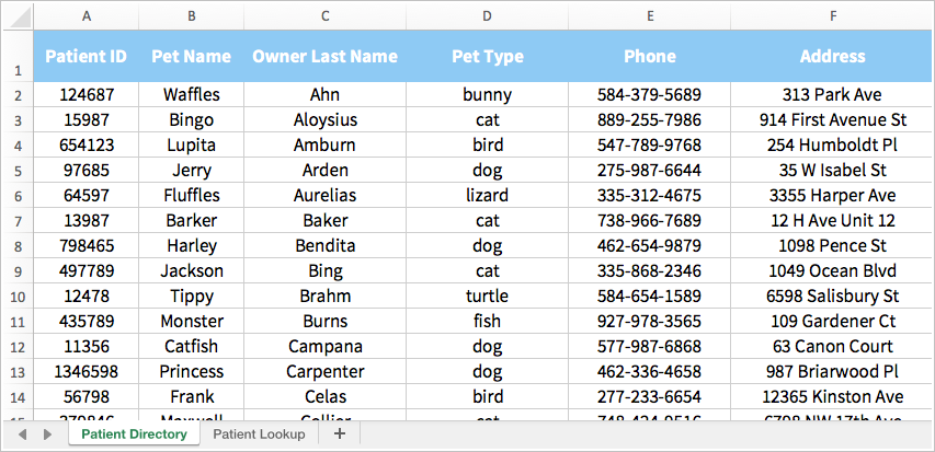 patient directory