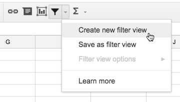 Creating a filter view