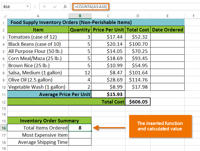 Screenshot of Excel 2013