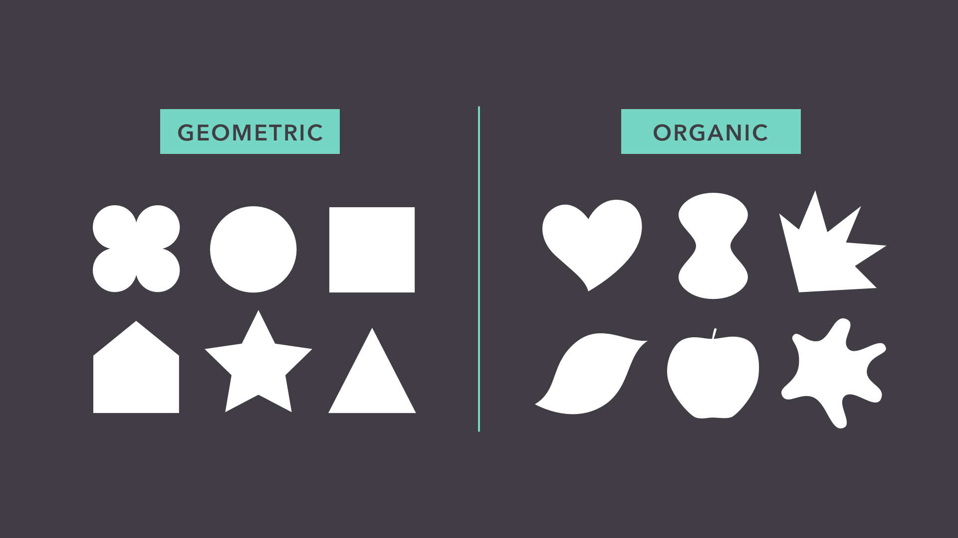 geometric vs. organic shapes