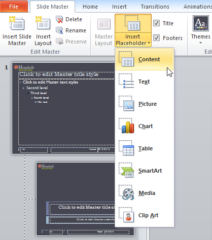 Screenshot of PowerPoint 2010