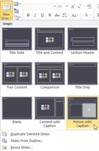 Screenshot of PowerPoint 2010