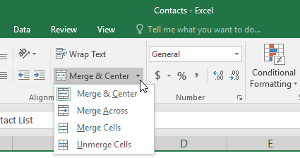other cell merge options