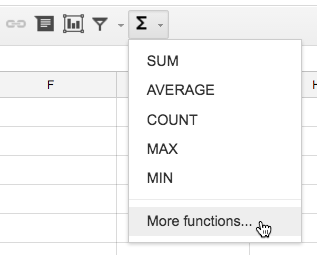 Selecting More functions