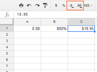 The Increase and Decrease Decimal commands