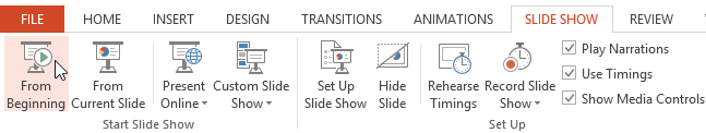 Screenshot of PowerPoint 2013