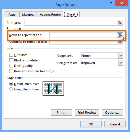 Screenshot of Excel 2013