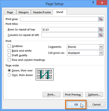 Screenshot of Excel 2013