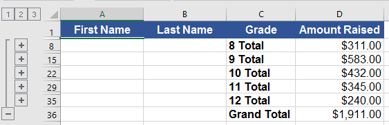 Grouping and Subtotals Challenge