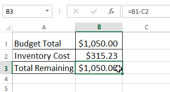 Screenshot of Excel 2013