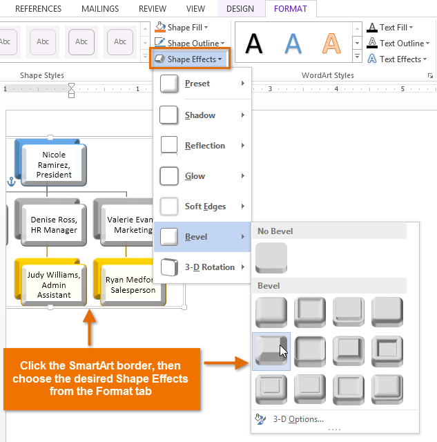 Screenshot of Word 2013