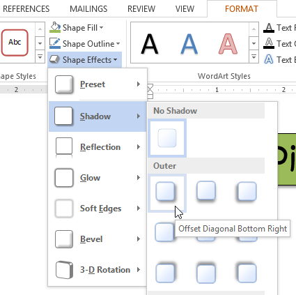 Screenshot of Word 2013