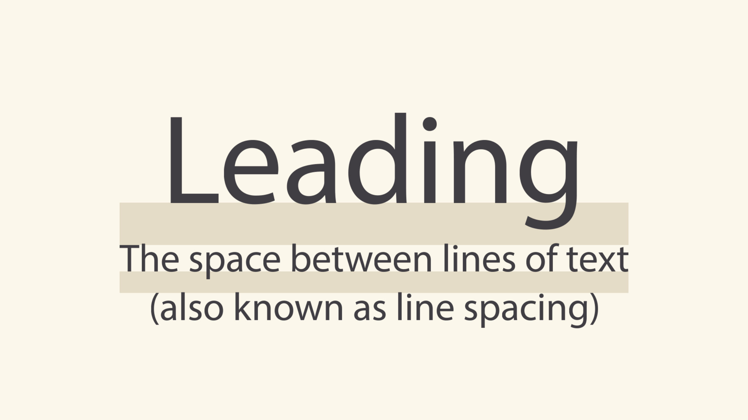 leading, or line spacing