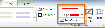 Line Style, Line Weight, and Pen Color commands